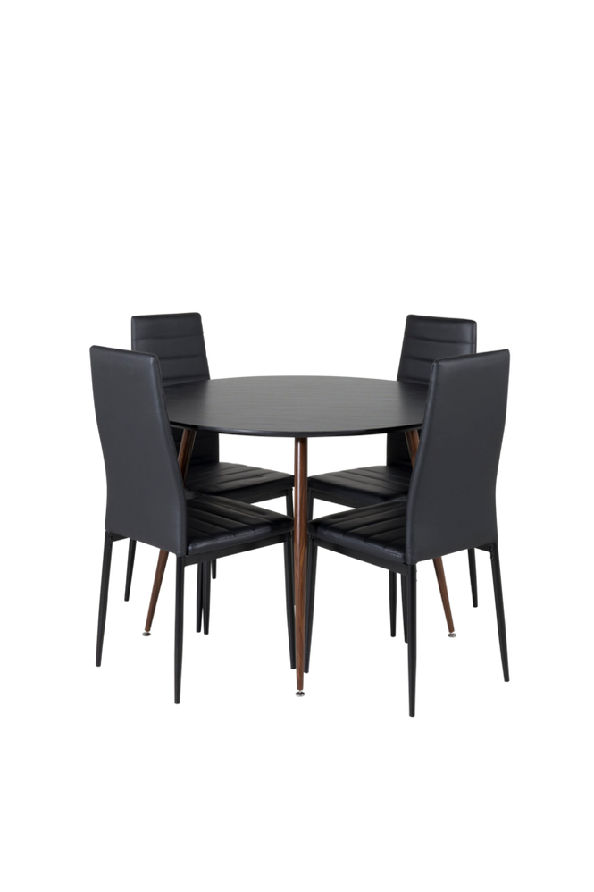 Venture Home Matgrupp Plaza med 4st stolar Slim