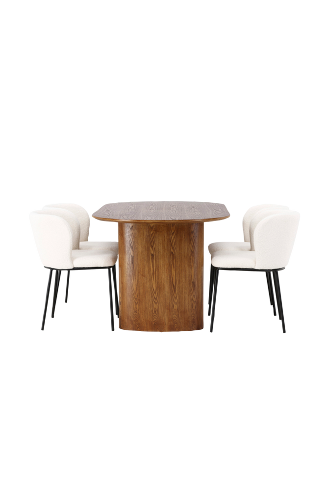 Venture Home Matgrupp Isolde med 4st stolar Edina