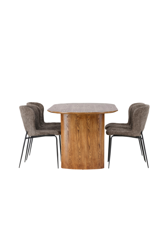 Venture Home Matgrupp Isolde med 4st stolar Modesto