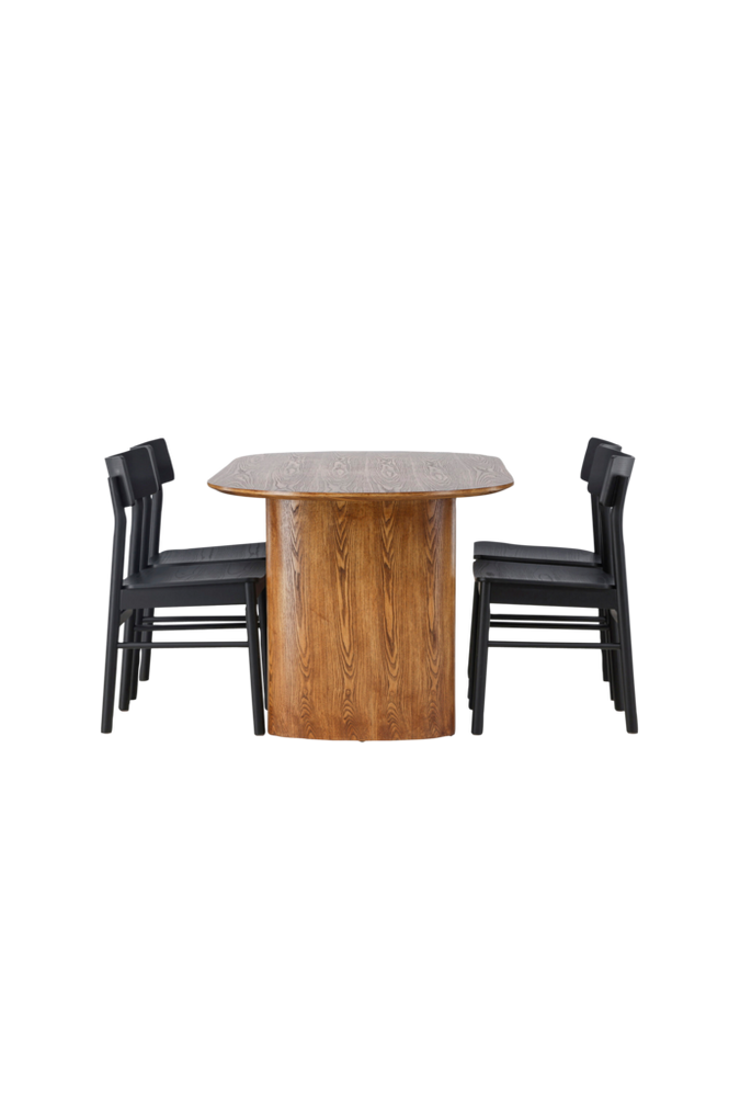 Venture Home Matgrupp Isolde med 4st stolar Montros