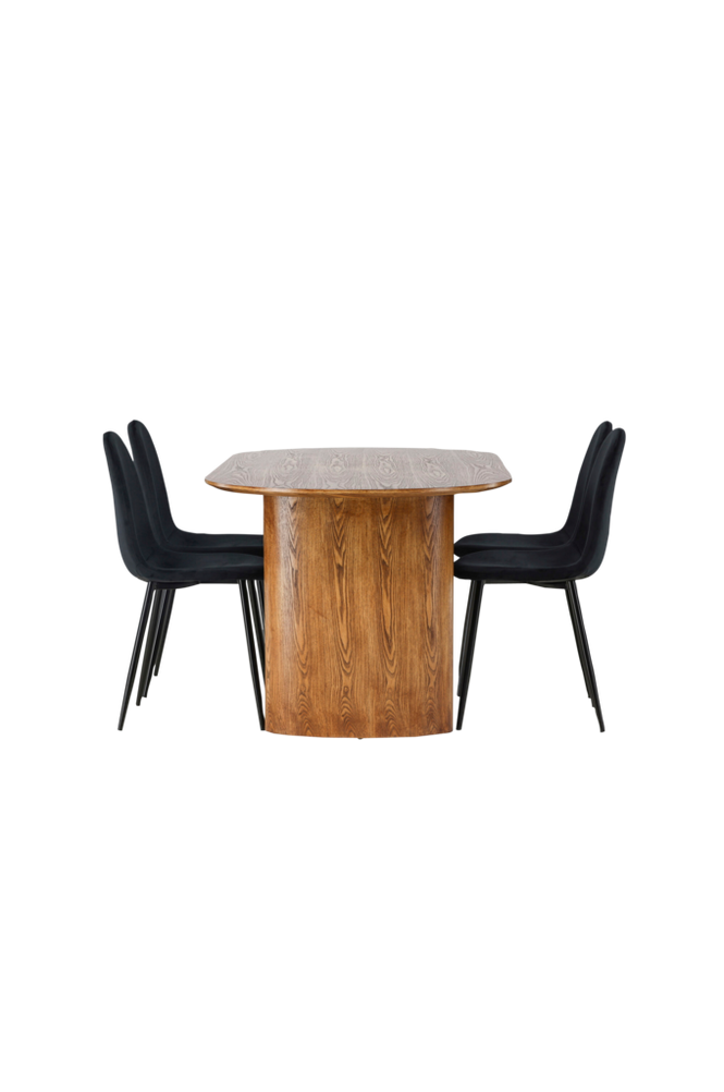 Venture Home Matgrupp Isolde med 4st stolar Polar