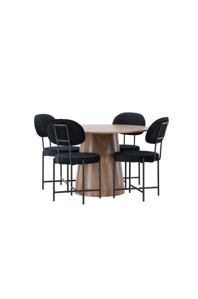 Venture Home Matgrupp Lanzo med 4st stolar Stella