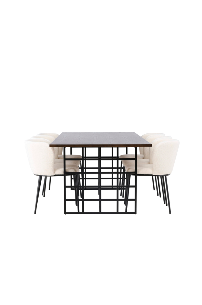 Venture Home Matgrupp Ystad med 6st stolar Edina