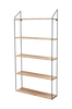 NORDFORM VÄGGHYLLA/5 HYLLPLAN 59X15X116 CM Svart/Brun 59 116