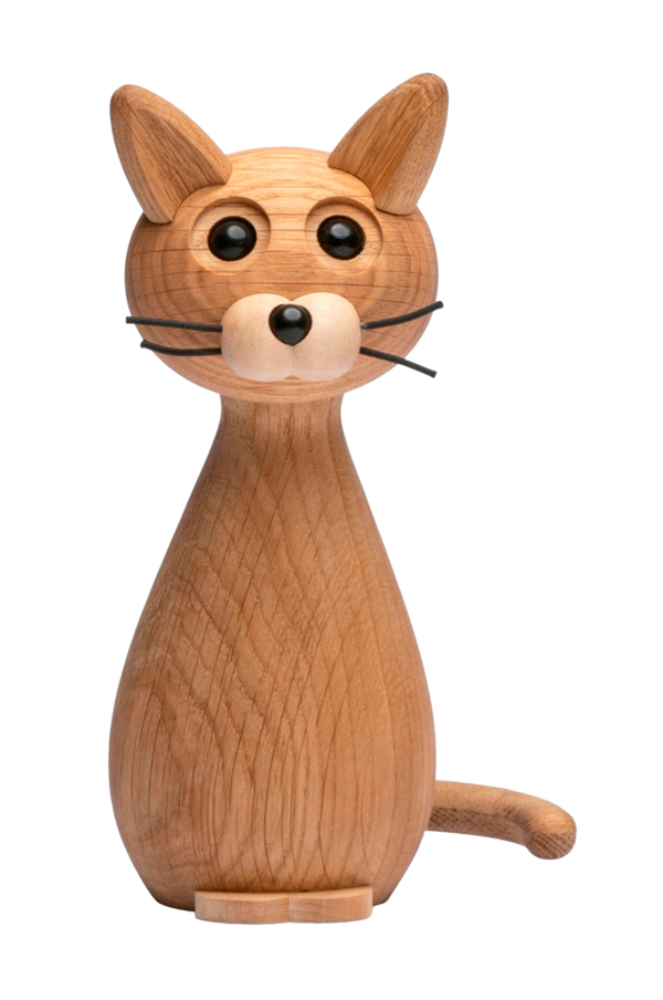 Bilde av Trefigur Brave Katt 24 cm Eik - 1
