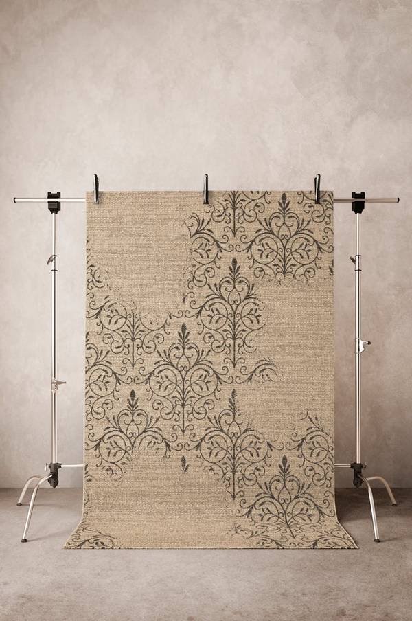 Bilde av PALERMO boucléteppe 160x230 cm - Beige/svart
