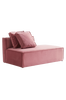 BALTIMORE sofamodul - stor med rygg venstre + 2 puter Tåkerosa