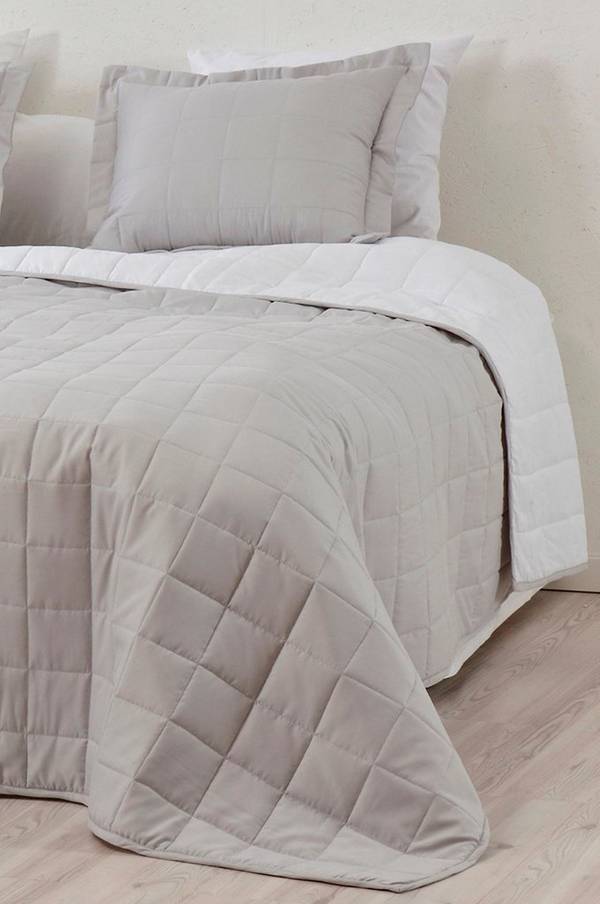Bilde av MATILDA sengeteppe enkeltseng 150x250 cm - Hvit/lys grå
