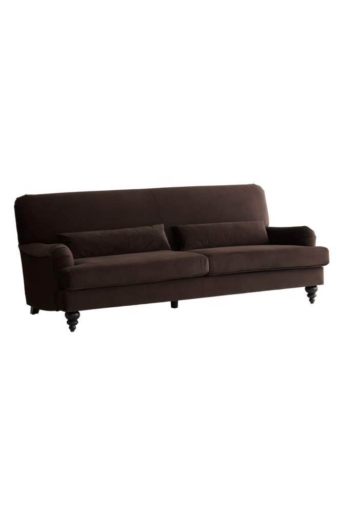 RIVERDALE soffa 3-sits Mörkbrun