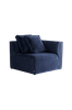 BALTIMORE sofamodul - hjørne + 2 puter Blå