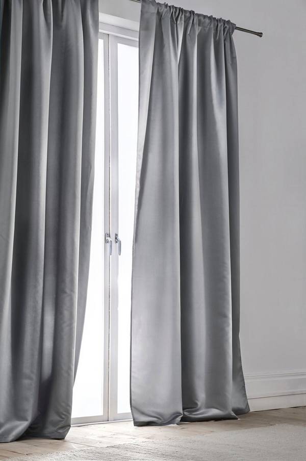Bilde av SWEETY gardin med multifunksjonsbånd 2-pk - Lys grå
