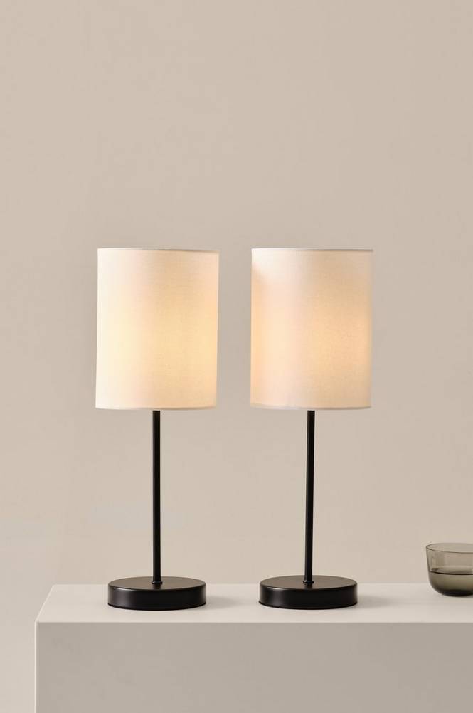 SETH bordslampa 2-pack Svart/vit