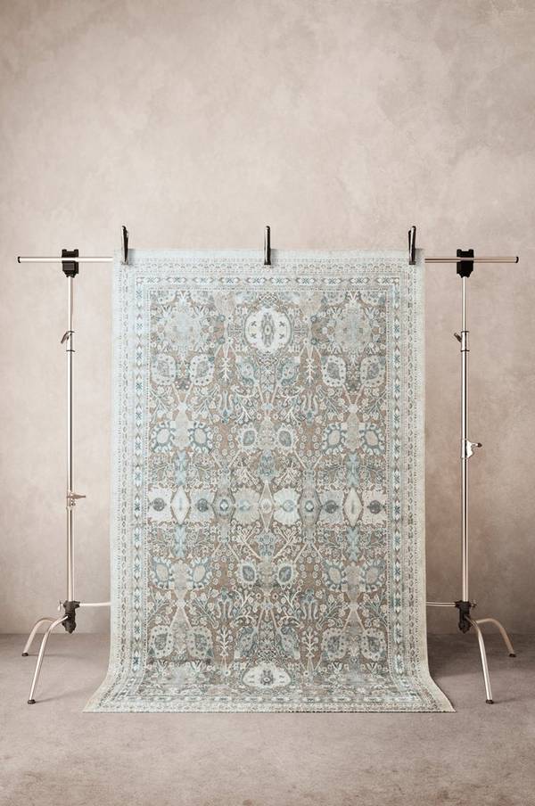 Bilde av KEREM luggteppe 160x230 cm - Grey/blue
