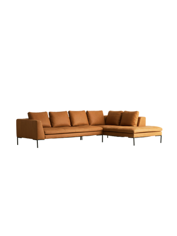 Soffa  - ALBA soffa 3-sits - divan höger - läder