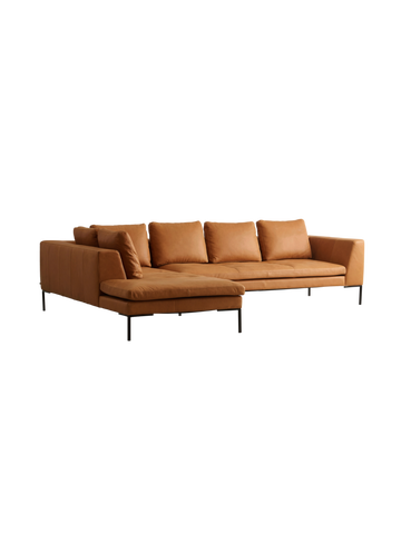 Soffa  - ALBA soffa 3-sits - divan vänster - läder