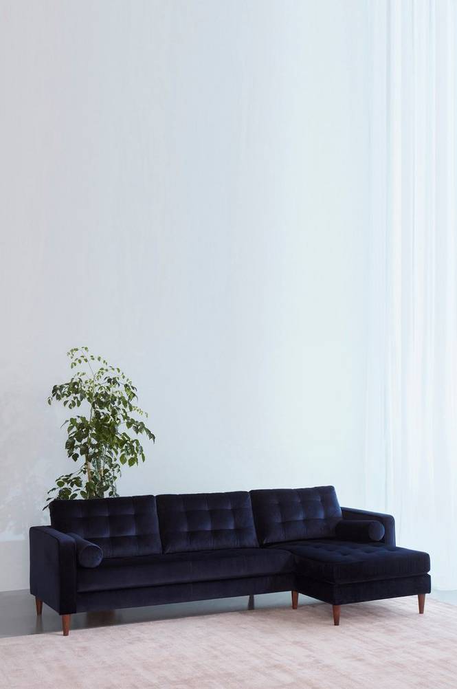 LOULE soffa 3-sits – divan Blå