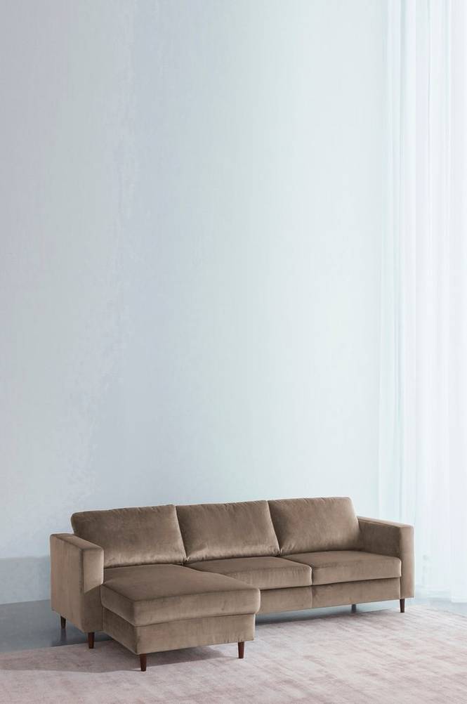 FRANCIS soffa 3-sits – divan Nougatbrun
