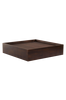 GRAHAM sofabord 120x120 cm Mahognybrun