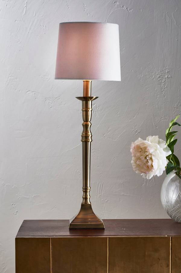 Bilde av ARIEL bordlampe - høy - Antikmässing/rosa
