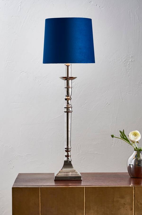 Bilde av ARIEL bordlampe - høy - Krom/blå
