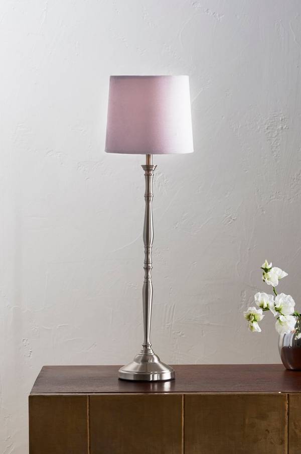 Bilde av MEJA bordlampe - Nickelsatin/rosa
