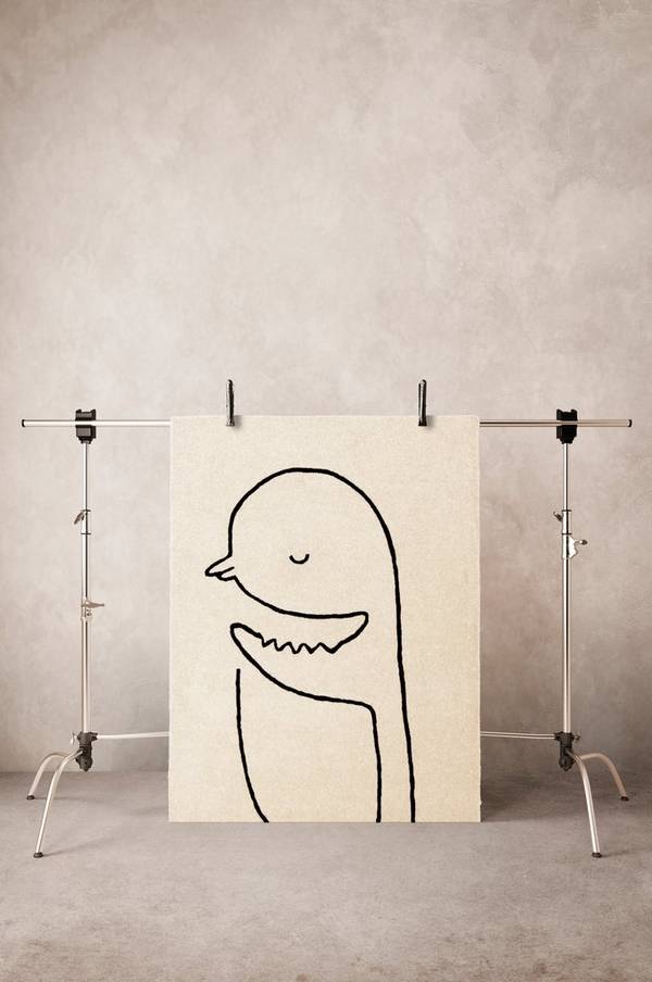 Bilde av SKETCHY PENGUIN viskoseteppe 130x190 cm - 30151
