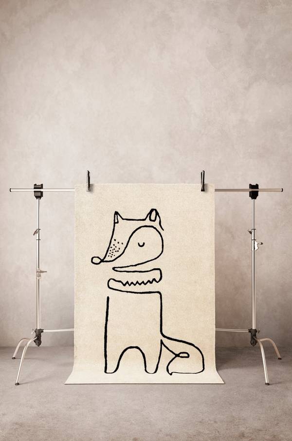 Bilde av SKETCHY FOX luggteppe 130x190 cm - 30151
