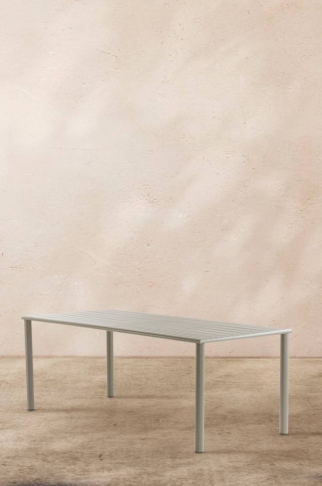MENTON matbord 90×200 cm Ljus grågrön