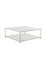 MATRIX sohvapöytä 90x90 cm Antiikkimessinginvärinen