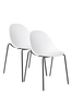 LUNNARP tuolit, 2/pakk. Valkoinen/musta