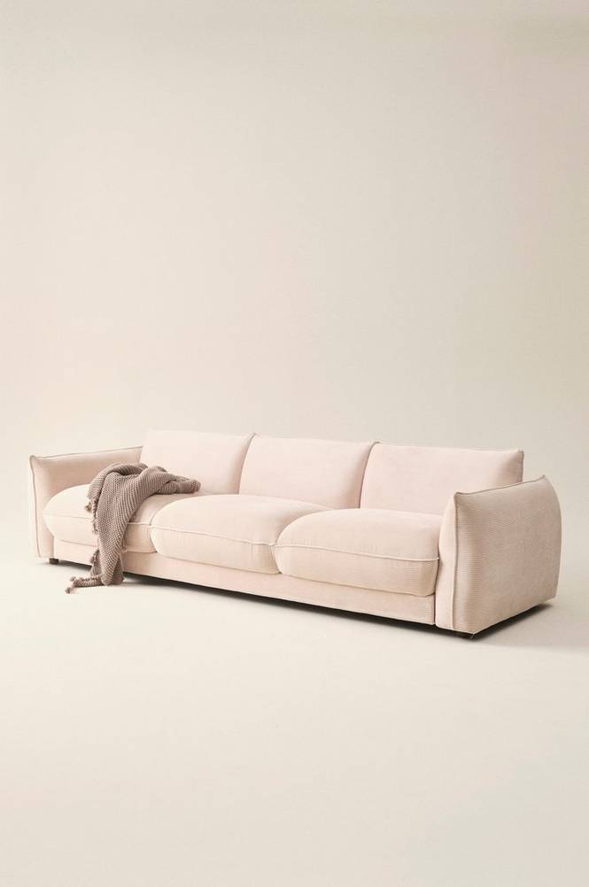 MOLTON soffa 3-sits Naturvit