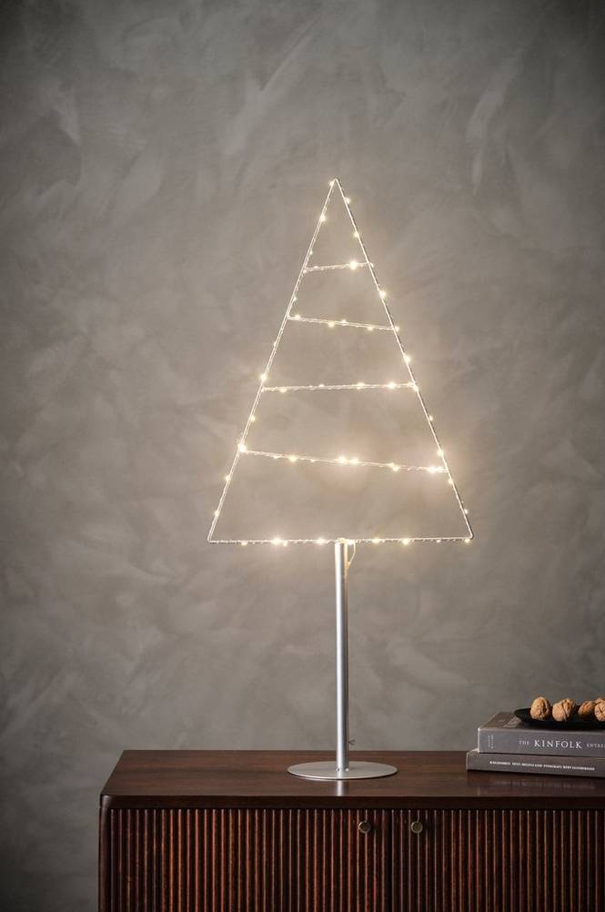 TRIANGLE dekorationsträd LED – mellan Silver