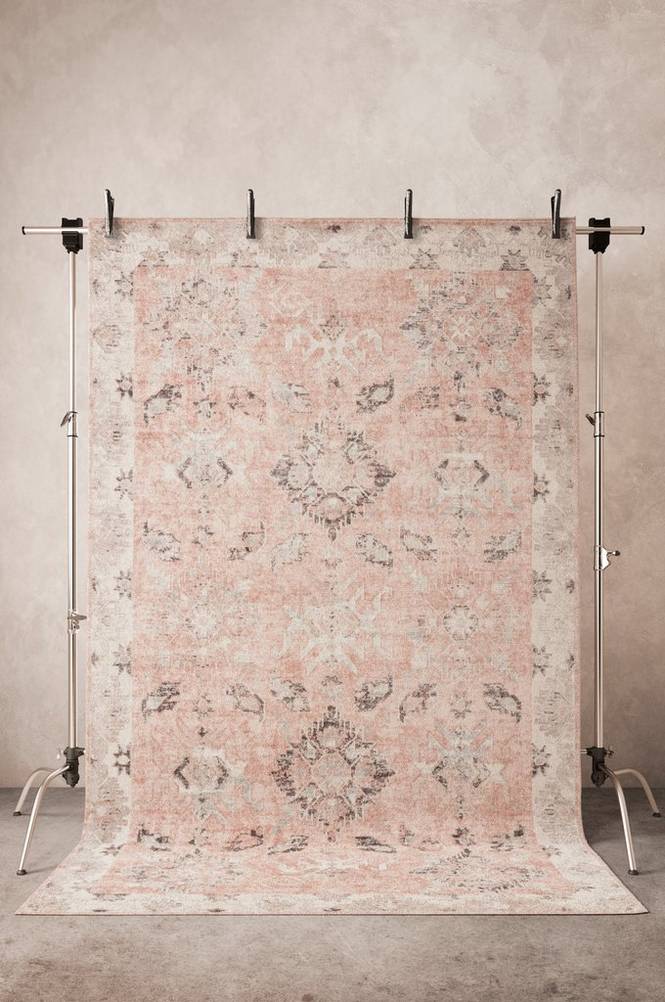 RIBSTON luggmatta 200×300 cm Rosa