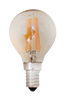 Filamenttikoristelamppu LED, himmennettävä pallolamppu, E14, 4 W, Ø 45 mm, meripihka