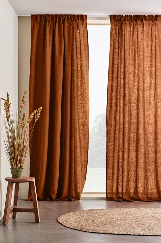 MEJA multifunktionsgardin 2-pack Terracotta