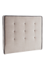 CLIFTON sengegavl 160 cm Greige/mørk grå piping