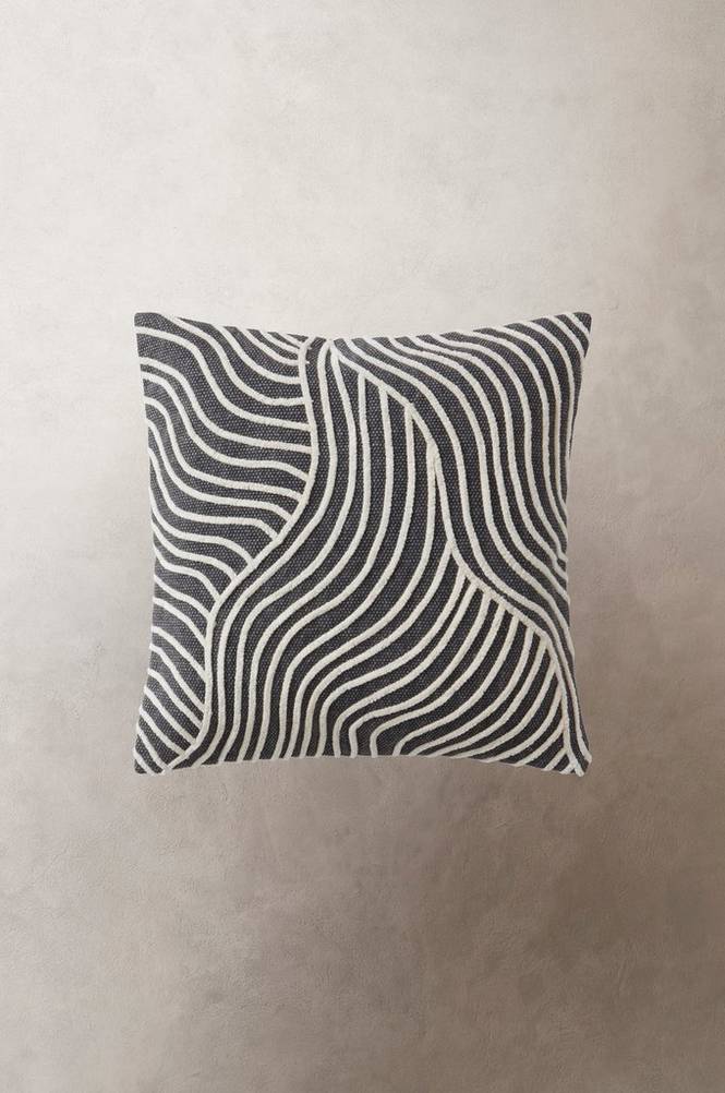 COLE kuddfodral 50×50 cm Grå/naturvit