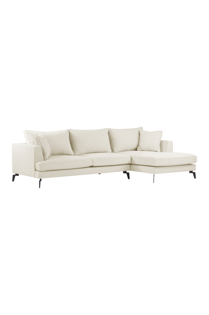 VILLACH soffa 3-sits – divan höger Naturvit
