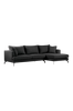 VILLACH sofa 3-seter - divan høyre Black mdf / metall