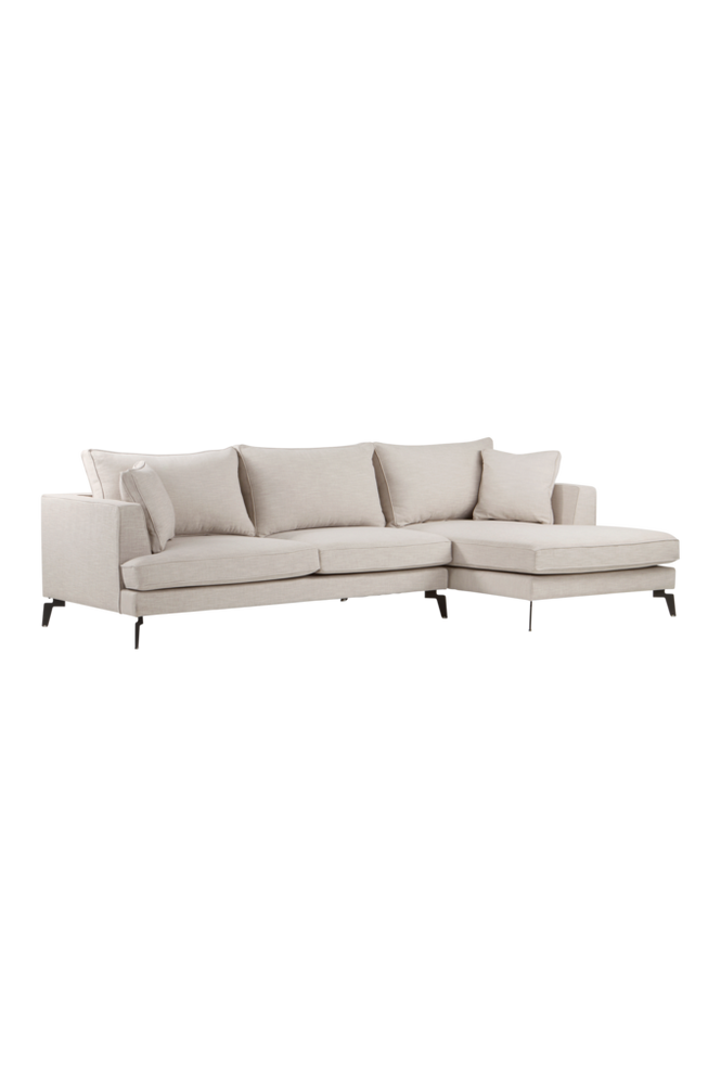 VILLACH soffa 3-sits – divan höger Greige