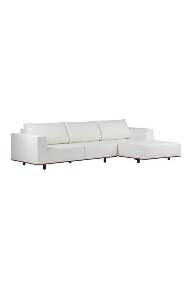 MATARA soffa 3-sits – divan höger Naturvit