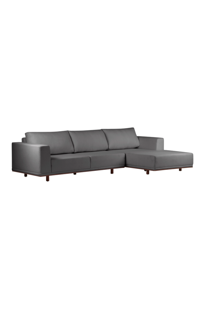 MATARA soffa 3-sits – divan höger Mörkgrå