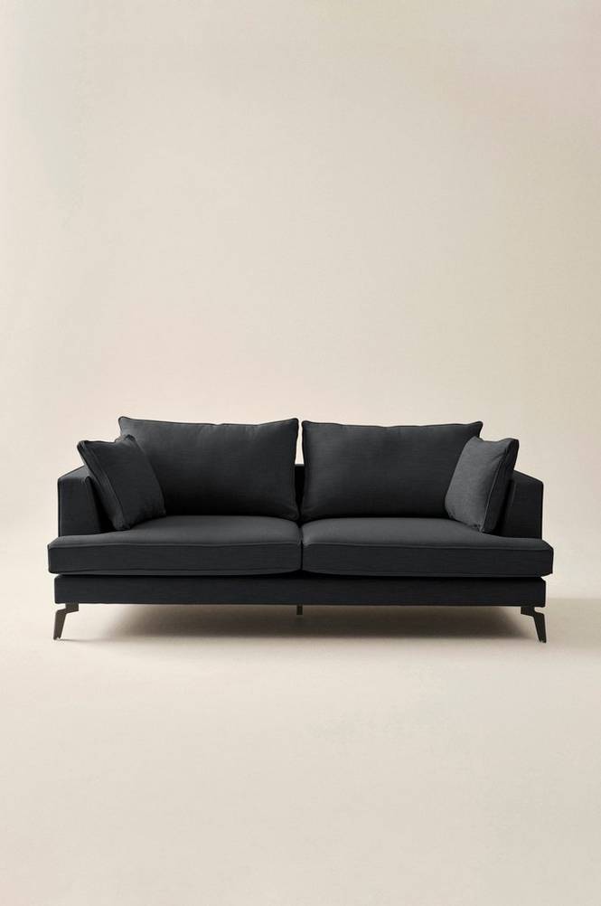 VILLACH soffa 3-sits Svart