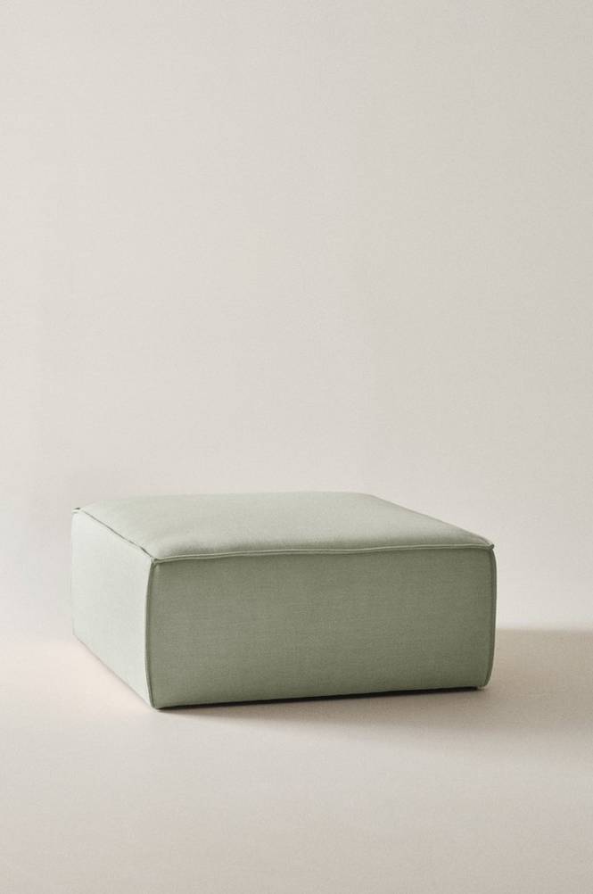 BALTIMORE soffmodul – sittpuff 90×90 cm Grön
