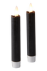 FLAMME antikklys LED 15 cm 2-pk Svart
