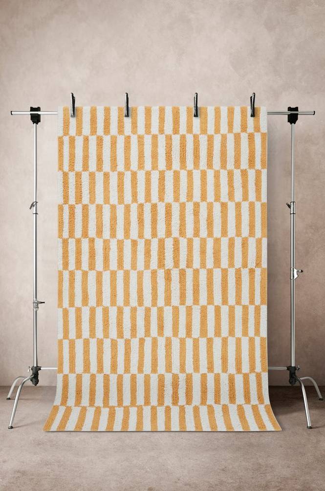 SORRENTO bomullsmatta 170×240 cm – ekologisk Gul