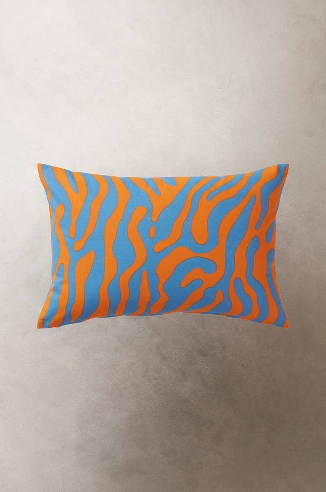 ZOE kuddfodral 60×40 cm Orange/blå