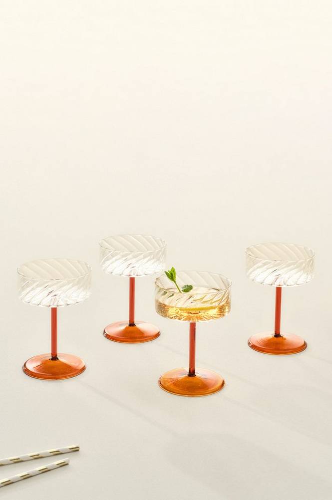 CAIO cocktailglas 4-pack Transparent/amber