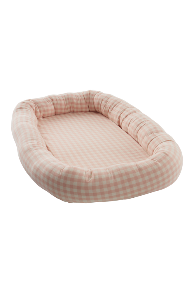 VERMONT babynest – ekologisk Rosa/creme