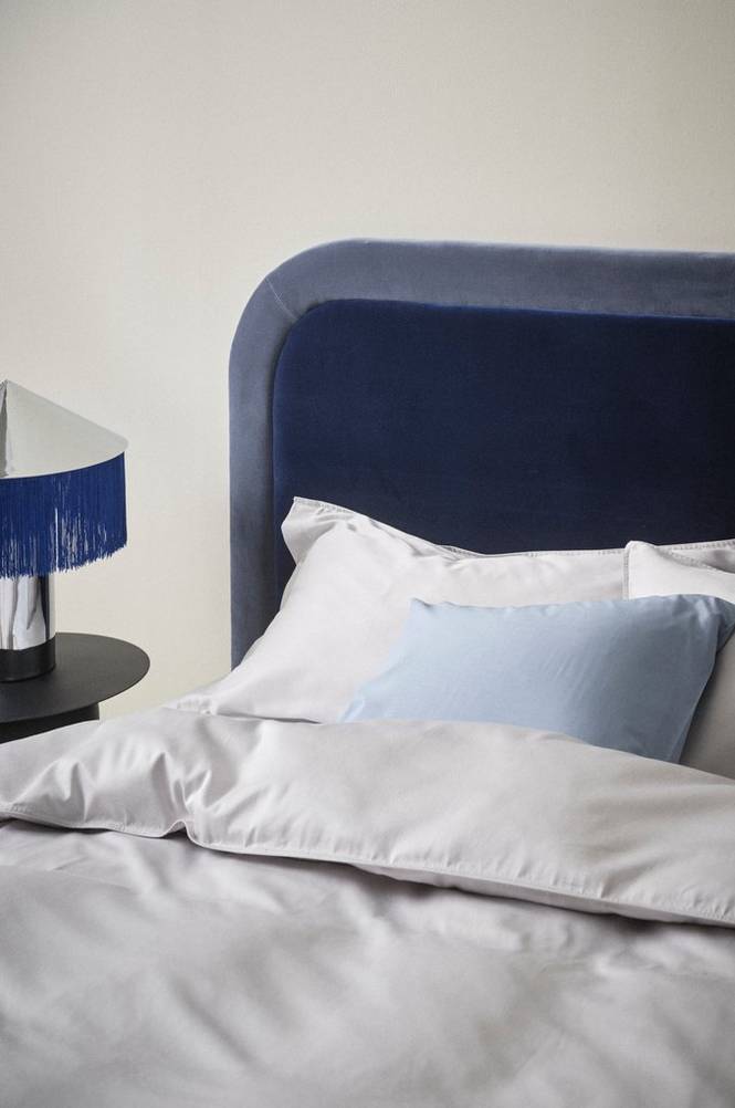 VÅGHOLMEN sänggavel 180 cm Blå/Ljusblå